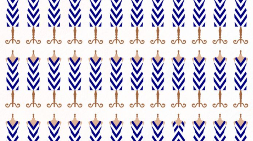 Görsel becerilerinizi arttıracak bir bulmaca! Verilen görseldeki farklı olan elbiseyi görebiliyor musunuz?