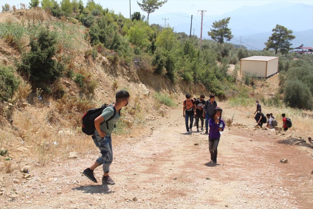 Muğla'da ormanlık alanda 74 d&uuml;zensiz g&ouml;&ccedil;men yakalandı