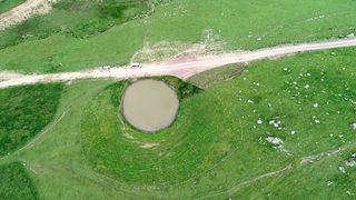 Son hali işte bu! Dipsiz Göl, 'çamur göl' oldu