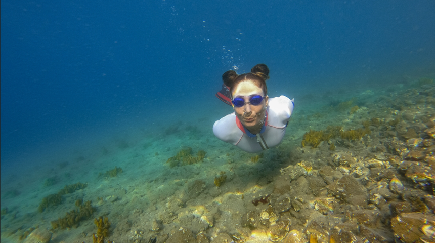 Göcek koyları serbest dalış tutkunlarını ağırlıyor! Benzersiz görüntülere ev sahipliği yaptı