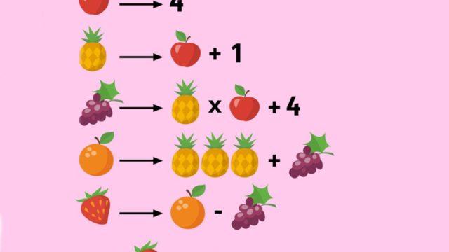 Matematik sevenler iş başına! Çileğin değerini ne kadar sürede bulabilirsiniz?