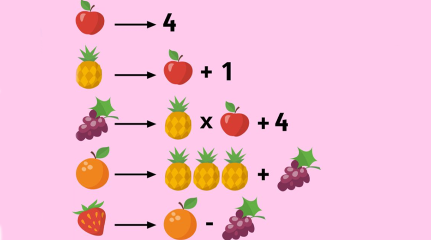 Matematik sevenler iş başına! Çileğin değerini ne kadar sürede bulabilirsiniz?