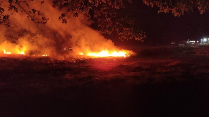 Yürekler ağza geldi! Düğünde atılan havai fişek sazlık alanı yaktı G3