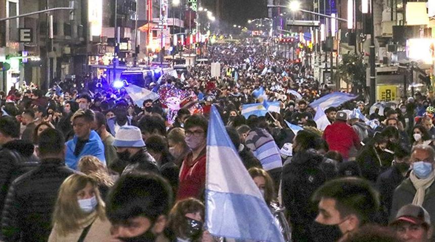  Arjantin halkı Kupa Amerika zaferini kutluyor