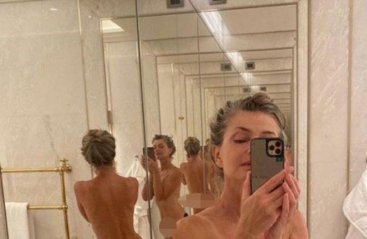 56 yaşındaki eski model çırılçıplak poz verdi! Sosyal medya yıkıldı G4