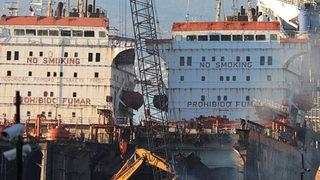 Aliağa'da gemi söküm bölgesinde iş kazası: 1 ölü, 1 ağır yaralı