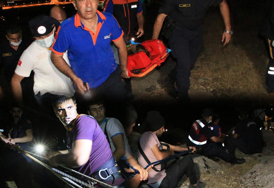 U&ccedil;urumun eşiğinde mahsur kaldı! Film gibi operasyon