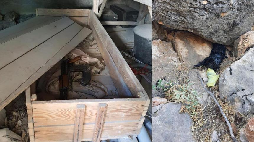 Diyarbakır’da cami bahçesinde bulunan eski tabuttan cephanelik çıktı