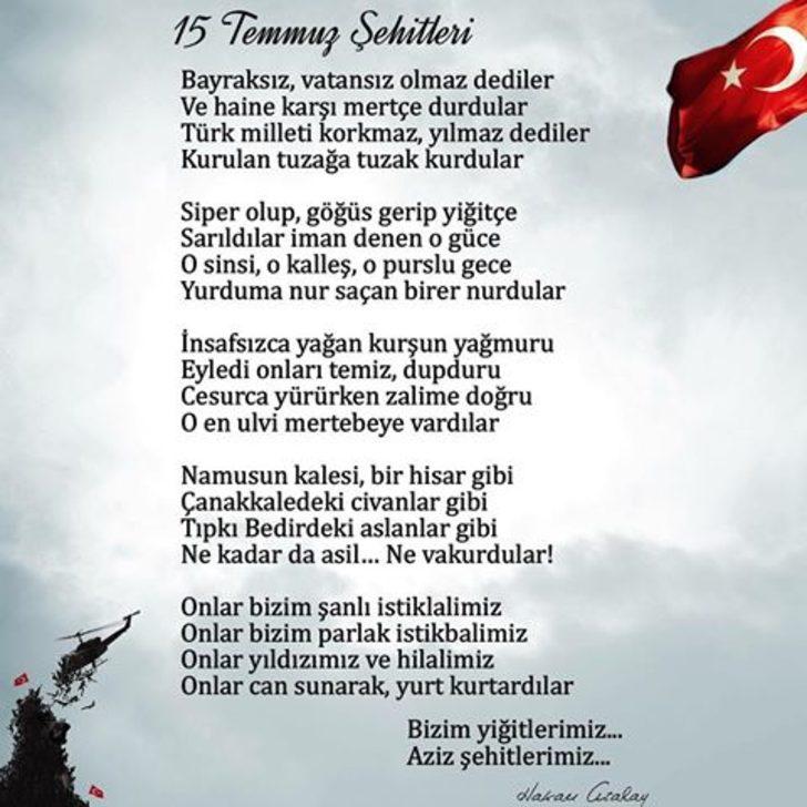 Ömer Halisdemirli 15 Temmuz kısa mesajları ve sözleri! Fotoğraflı 15 Temmuz darbe şiirleri G3