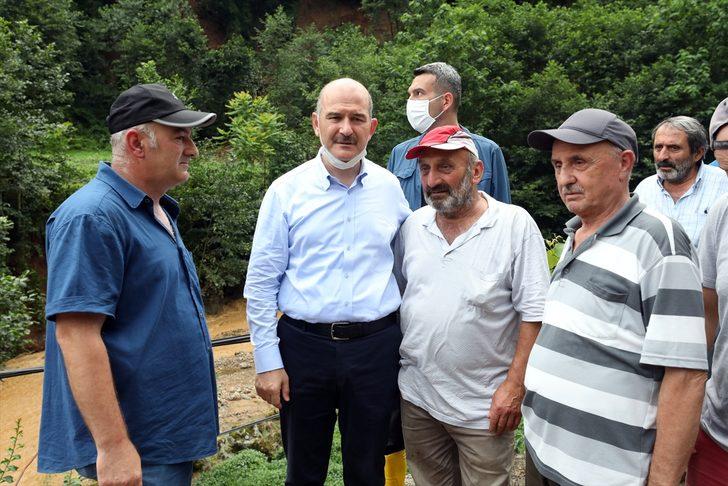 Bakanlar Soylu, Kurum ve Karaismailoğlu, Rize'de afet bölgesinde incelemelerde bulundu G5