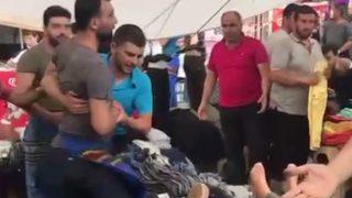 Pazar yerinde hareketli anlar! Ortalık savaş alanına döndü