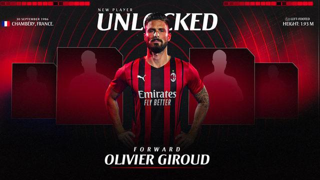 Yıldız forvet Olivier Giroud resmen Milan'da