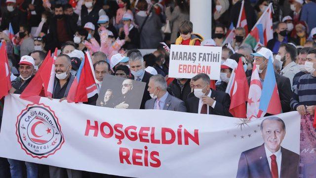 Erdoğan'ın 2020 Kasım'ındaki Kuzey Kıbrıs ziyaretinde destekçileri de gösteri düzenledi.