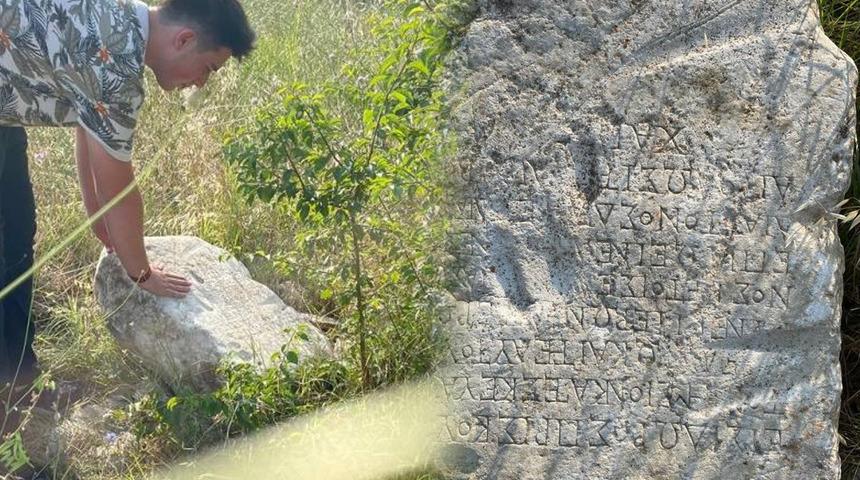 Yer: Bursa! Tarlada 2 bin yıllık kitabe buldu