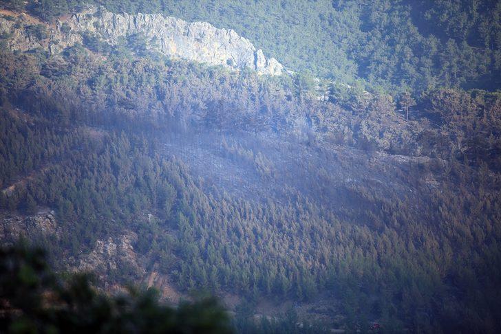 Mersin'de kontrol altına alınan orman yangını bölgesinde soğutma çalışmaları sürüyor G1