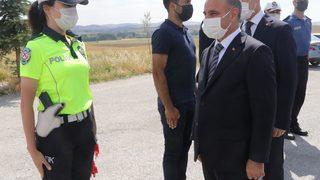 Emniyet Genel Müdürü Mehmet Aktaş Yozgat'ta trafik denetimlerine katıldı:
