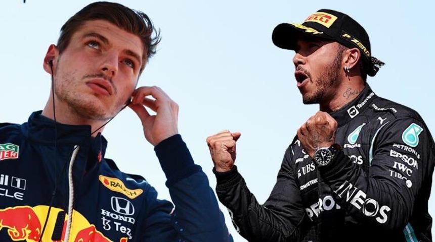 Max Verstappen Lewis Hamilton'ı topa tuttu