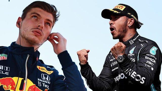 Max Verstappen Lewis Hamilton'ı topa tuttu