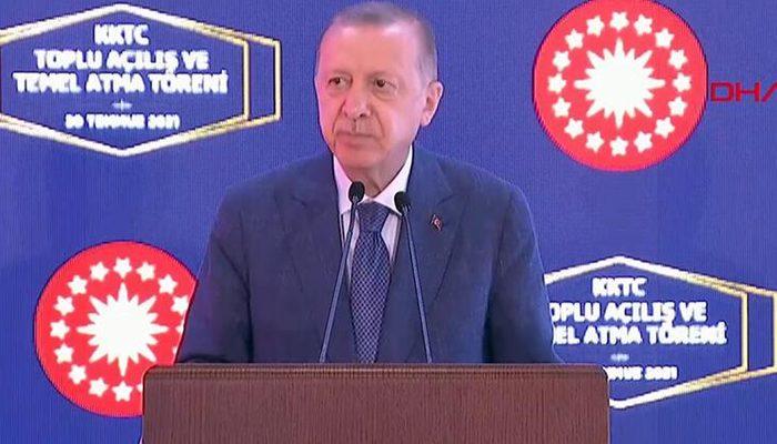 Cumhurbaşkanı Erdoğan'dan KKTC'de 'Maraş' mesajı