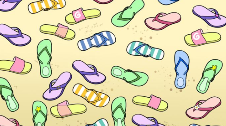 Eşleştirme konusunda ne kadar iyisiniz? Farklı olan terliği bulabilir misiniz?