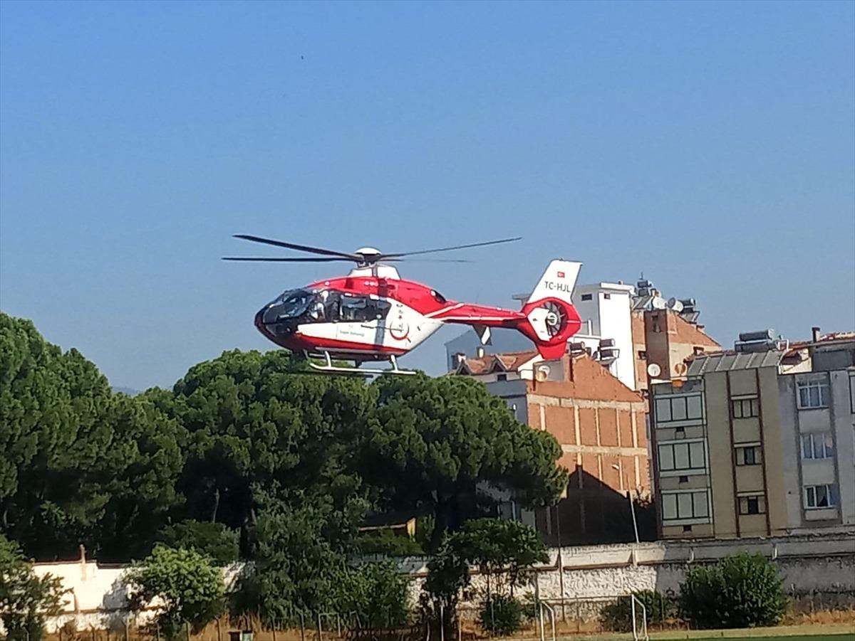 İzmir'de ambulans helikopter yeni doğan bebek i&ccedil;in havalandı