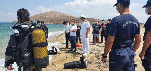 Bozcaada'da denizde kaybolan kişi için başlatılan arama kurtarma çalışmaları ikinci gününde devam ediyor