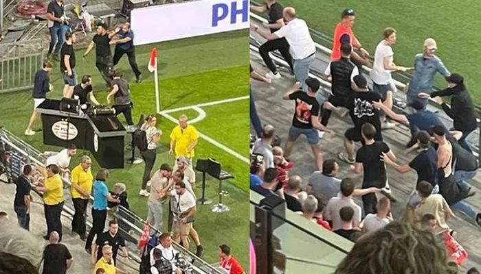 PSV - Galatasaray maçında gerilim! Saldırı girişimi...