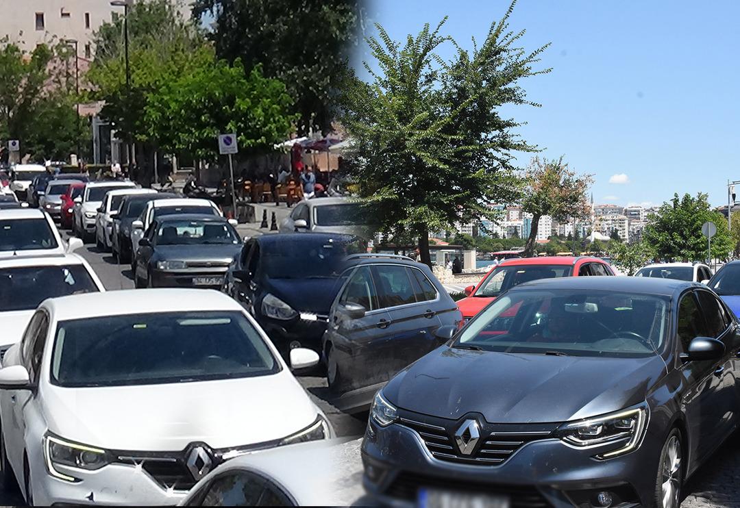 Tatilciler d&ouml;n&uuml;ş yoluna ge&ccedil;ti! Uzun ara&ccedil; kuyrukları oluştu