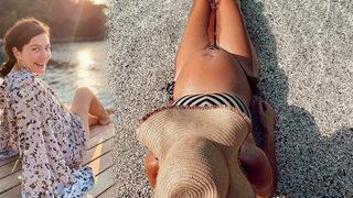 Bergüzar Korel'den hamilelik pozu: Yuvarlana yuvarlana 25 haftayı bitirdim