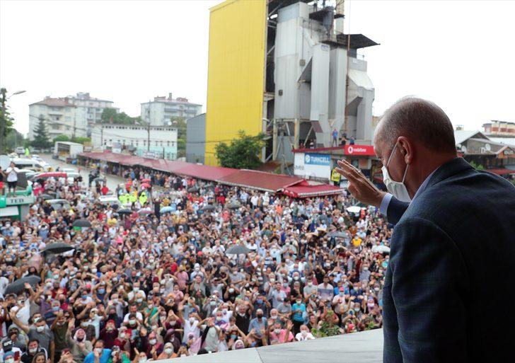 Cumhurbaşkanı Erdoğan selden etkilenen Arhavi'de vatandaşlara hitap etti: G3
