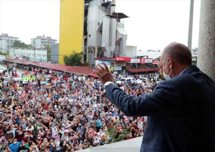 Cumhurbaşkanı Erdoğan selden etkilenen Arhavi'de vatandaşlara hitap etti: G4
