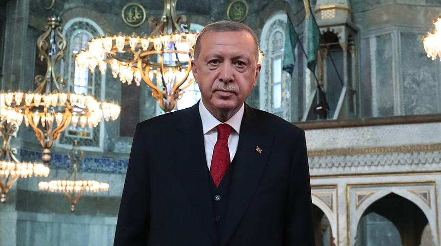 Cumhurbaşkanı Erdoğan'dan 'Ayasofya Camii' mesajı