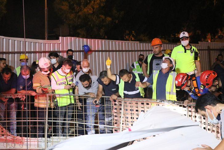 GÜNCELLEME - İzmir'de otomobil metro inşaatındaki 25 metrelik boşluğa düştü: 1 ölü, 1 yaralı G3