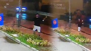 Saniye saniye görüntülendi! Akaryakıt istasyonunda el bombası paniği