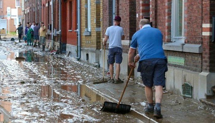 Belçika'da geçen hafta 37 kişinin öldüğü bölgeyi yine sağanak ve sel vurdu
