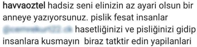 Aleyna Tilki nin annesini çıldırtan yorum 2