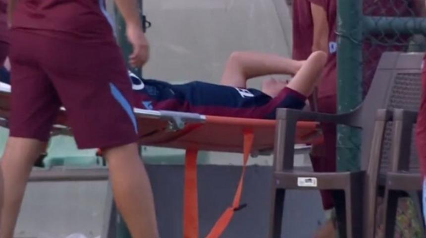 Trabzonspor'da Abdulkadir Ömür sakatlandı! Sedye ile çıkarıldı