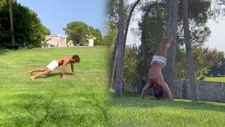 Can Yaman spor yaptığı anları paylaştı