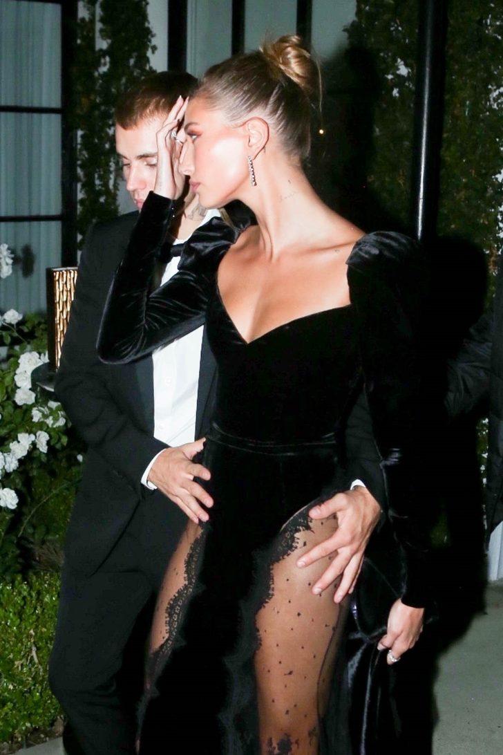 Hailey Baldwin transparan giydi, Justin Bieber önlem aldı G3