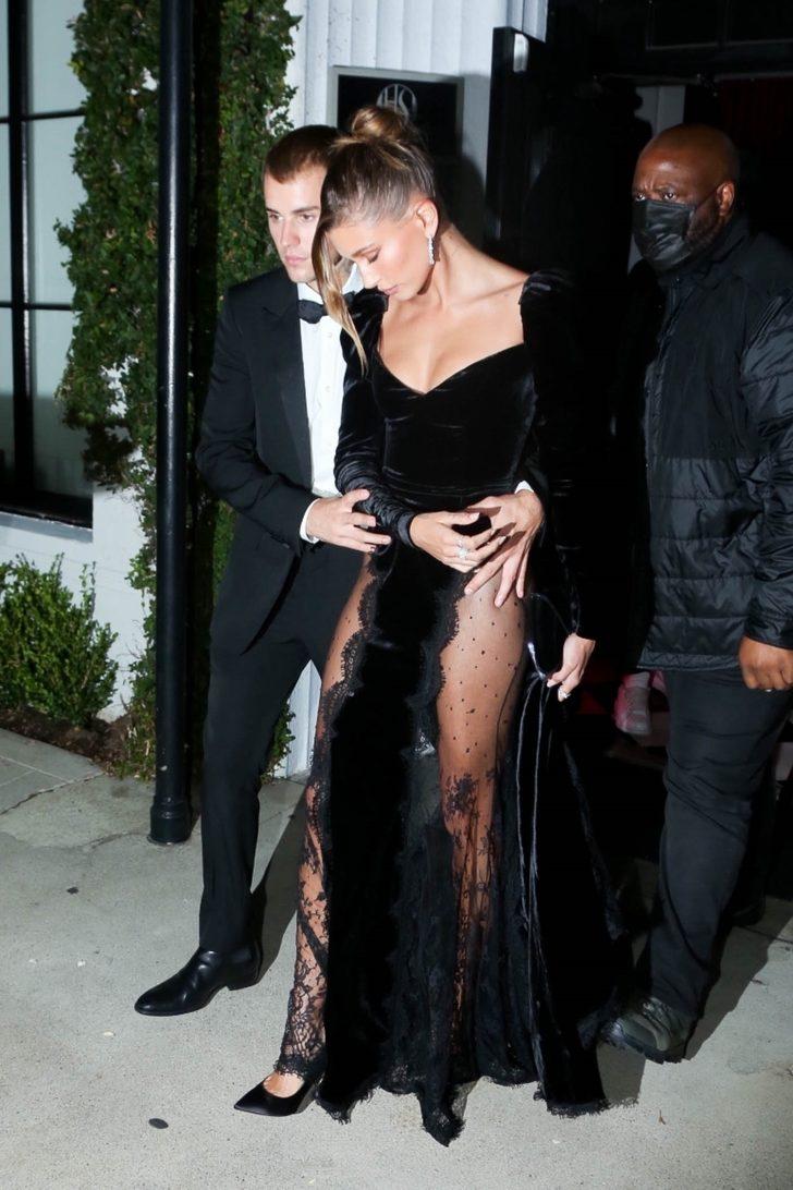 Hailey Baldwin transparan giydi, Justin Bieber önlem aldı G4