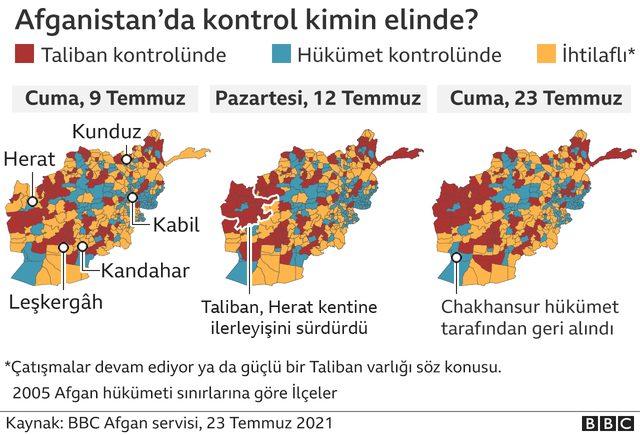Taliban Afganistan da kontrol&uuml; altındaki toprakları nasıl genişletti? 3