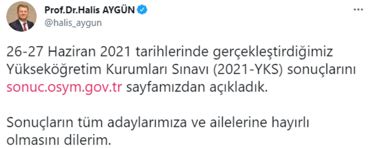 2021 YKS sonuçları açıklandı! YKS sonuçları sorgulama sayfası G2
