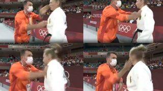 Tokyo 2020'de tartışmalara yol açan tokat olayı!