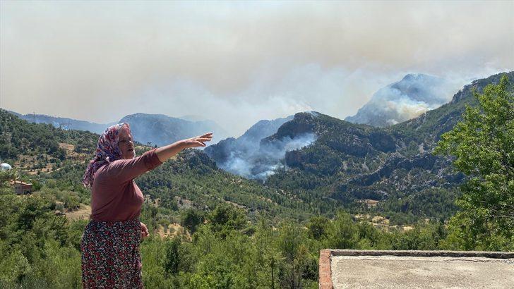 Akseki'deki orman yangınına havadan ve karadan müdahaleye devam ediliyor G3