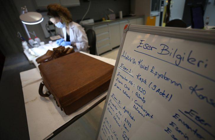 Atatürk'ün kişisel eşyaları Troya Müzesi'nde konservasyon çalışmasına tabi tutuluyor G3