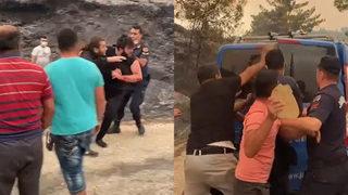 Manavgat'ta ormanı yaktığı düşünülen 2 kişiye linç girişimi