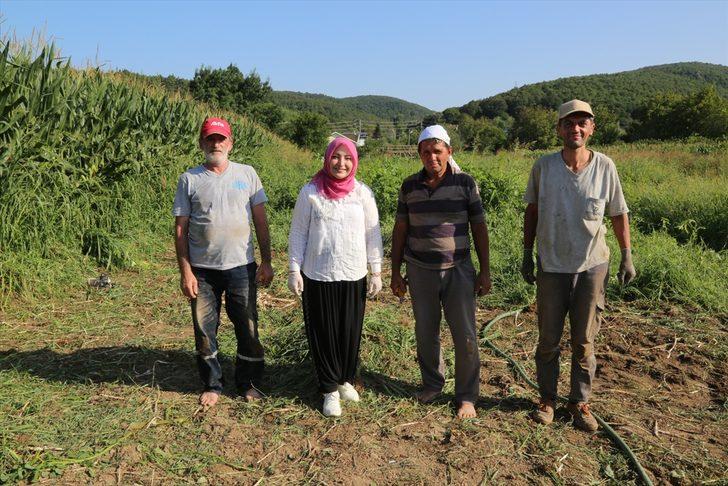 AK Partili Çiğdem Erdoğan Atabek şalvar giyerek sarımsak hasadına katıldı G5