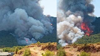 Marmaris’teki orman yangınının ilk başladığı ana ait görüntüler ortaya çıktı