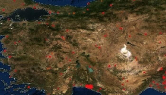 Türkiye'deki orman yangınlarını NASA böyle görüntüledi