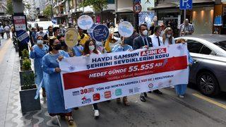 Samsun'da Hedef 1 Günde 55 bin 555 Aşı kampanyası başlatıldı